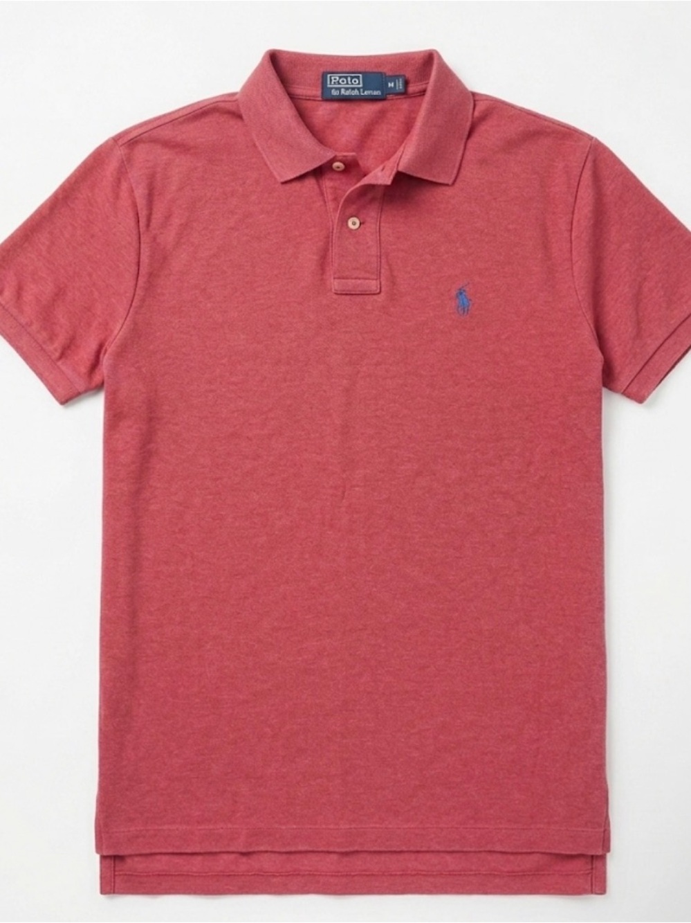 Polo by Ralph Lauren Heathered Red Polo Shirt with Blue Pony